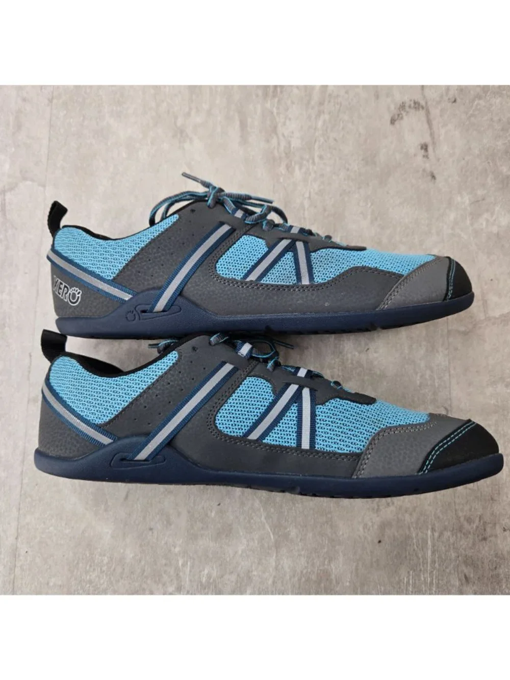 Xero Athletic Sneakers 10.5 Blue Gray Sporty Minimalist Barefoot Running Shoes